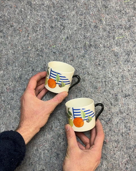 Vintage "La Ronde des Fruits" French Cups