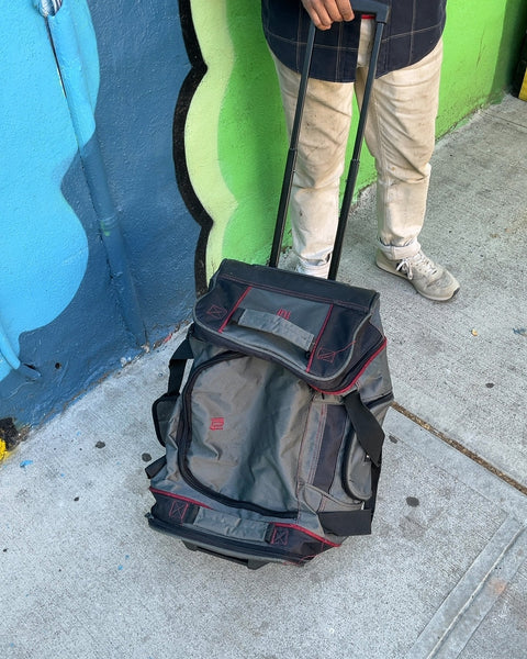 FUL Workhorse Rolling Duffle Bag with Red Trim