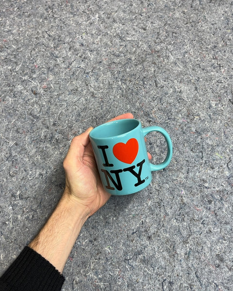 I Love NY Teal Ceramic Mug
