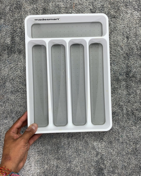 Madesmart White Cutlery Organizer, 9x12.5"