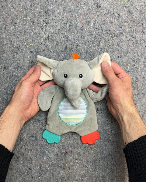 Gray Elephant Plush Baby Toy
