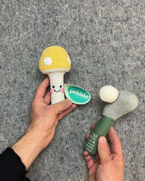 Pebble Crochet Mushroom and Putter Rattle