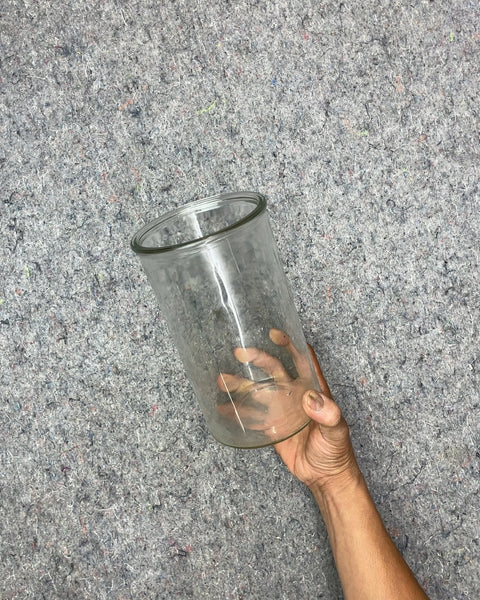 Clear Glass Cylinder Vase, 8x4"