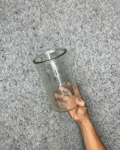 Clear Glass Cylinder Vase, 8x4"