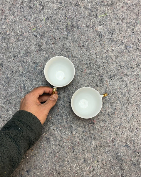 Two Golden Tea Cups