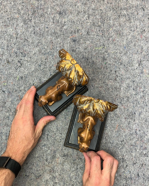 Decorative Leopard Bookends