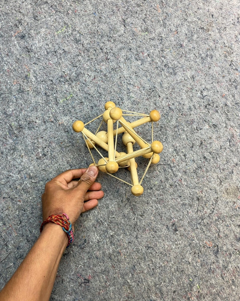 Wooden Ball and Stick Puzzle