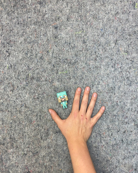 Minecraft Diamond Armor Steve Figure Keychain