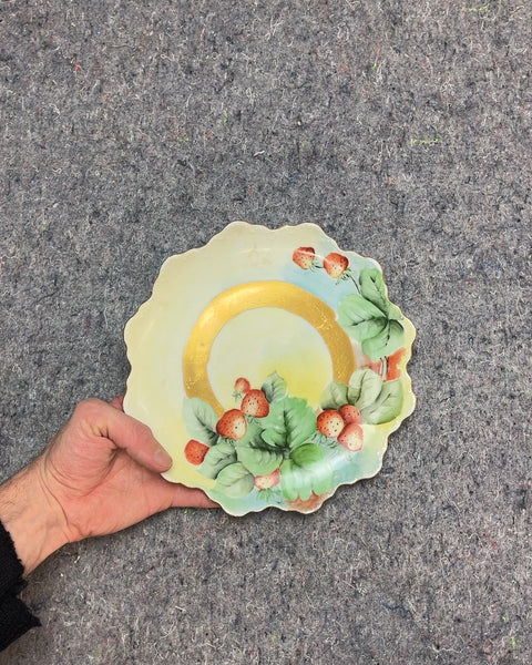 Super Vintage Bavaria Porcelain Strawberry Decorative Plate
