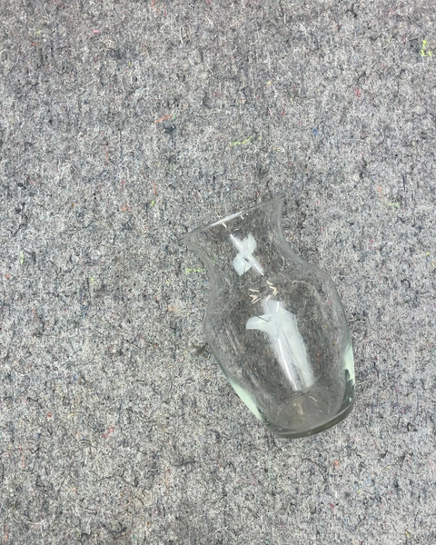 Clear Glass Vase, 8"