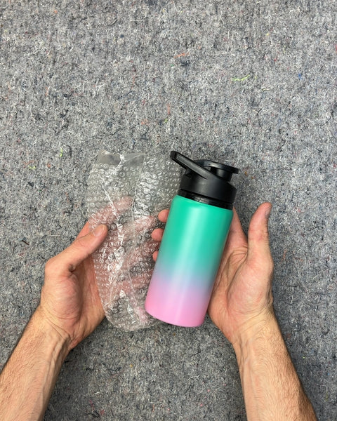Brand New Ombre Green & Pink Insulated Water Bottle