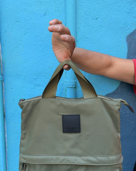 Cynthia Rowley Olive Green Nylon Backpack