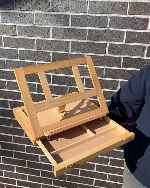Portable Wooden Table-top Easel with Palette