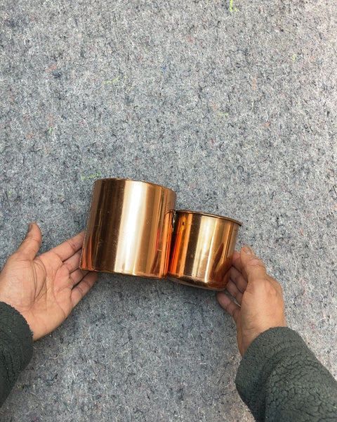 Two Copper Containers