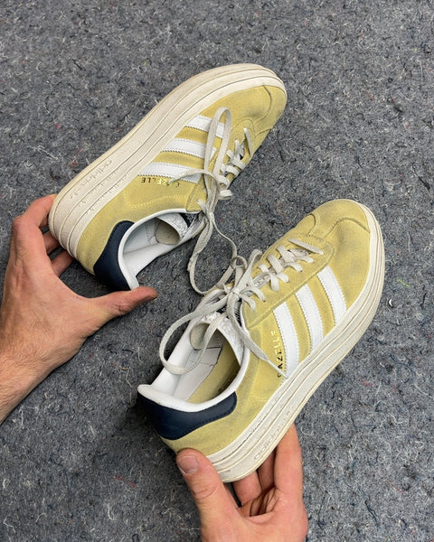 Adidas Gazelle Yellow Platform Sneakers, Size US 8.5 W or EU 40 2/3