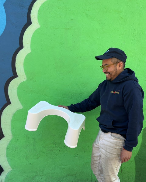 White Plastic Squatting Toilet Stool