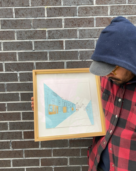 Framed Super Pretty Architectural Print, 15x15"