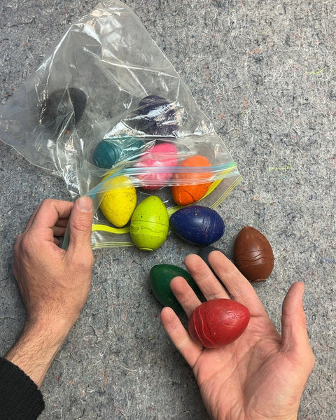 Egg Shaped Crayons, Assorted Colors