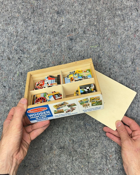 Melissa & Doug Wooden Jigsaw Puzzles Vehicles