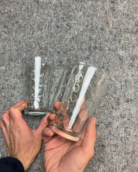 Three Clear Drinking Glasses