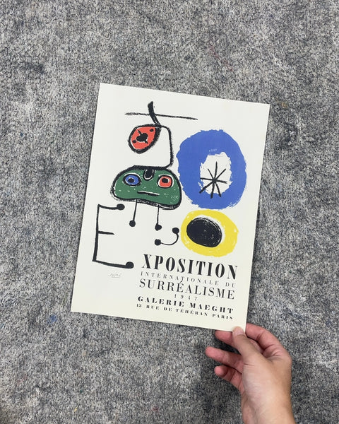 Joan Miro Exposition Internationale Du Surrealisme Poster, 9 x 12 in