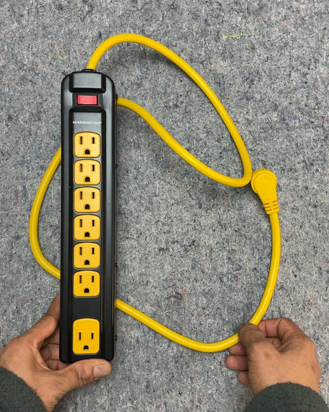 Monster Power Strip with Yellow Cord