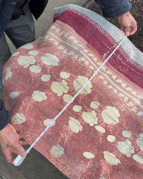 Kantha Quilt Throw, 54" x 78"