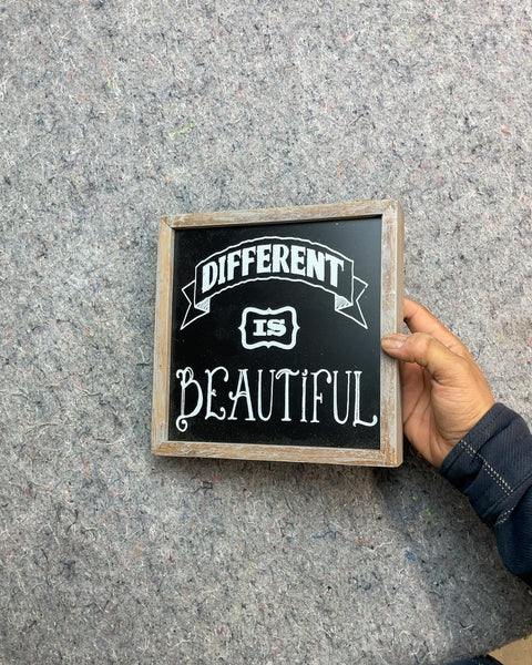 "Different Is Beautiful" Framed Wall Decor, W7xH7