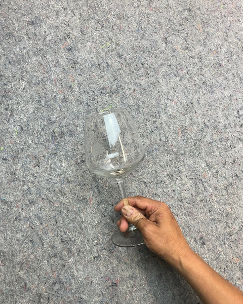 Clear Stemmed Wine Glass