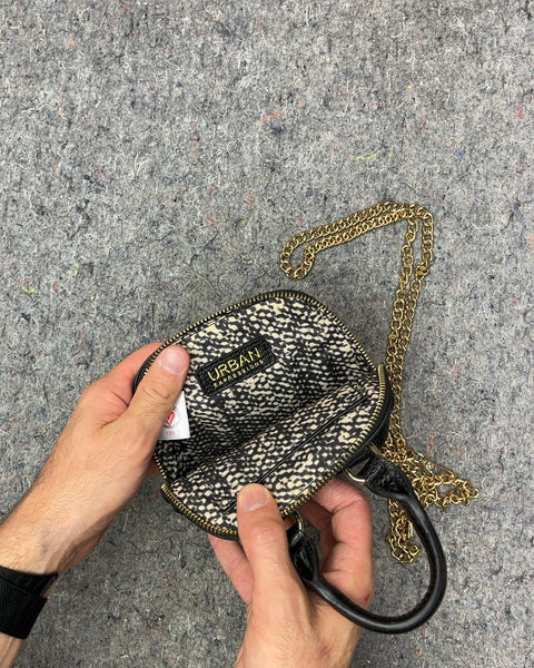 Urban Expressions Black Croc Embossed Mini Handbag