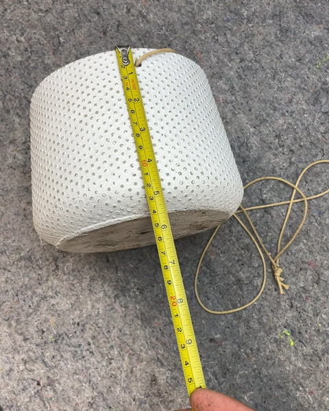 White Textured Hanging Planter