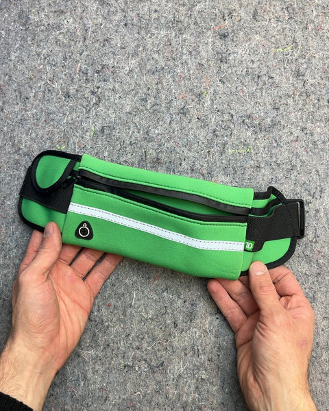 Another Green TD Running Belt with Reflective Stripe