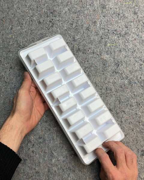 White Ice Cube Tray with Lid