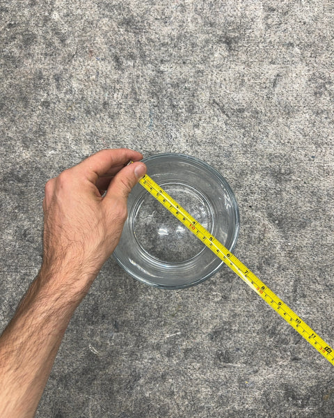 Heavy Clear Glass Cylinder Vase, W6"