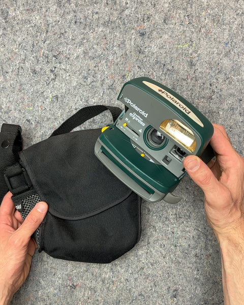Polaroid OneStep Express Instant Camera with Bag, Plastic Handle On The Side Is Broken