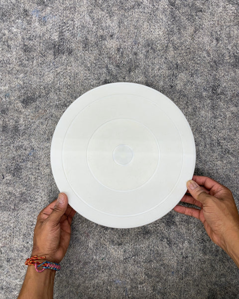 White Plastic Rotating Cake Decorating Turntable, 11”