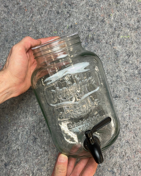 Glass Drink Dispenser with Spigot & Infuser But No Lid