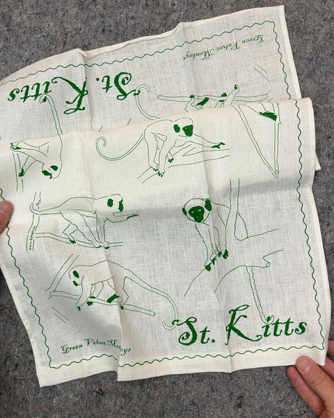 St. Kitts Green Vervet Monkeys Tea Towel