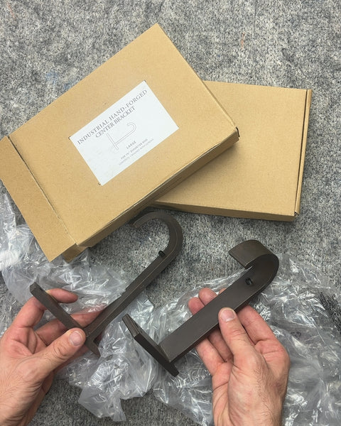 Two Industrial Hand-Forged Brackets From Restoration Hardware