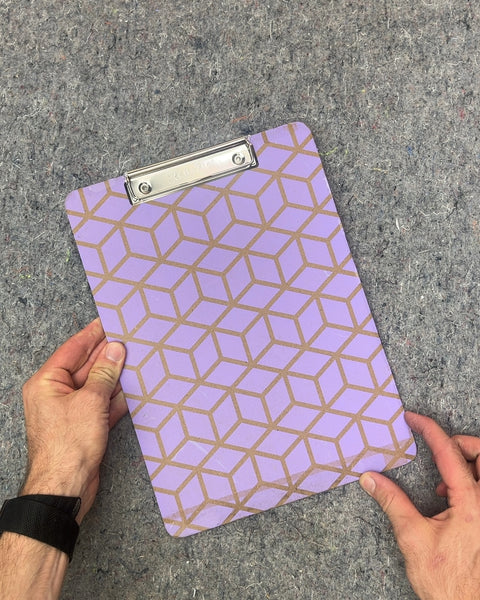 Purple Geometric Pattern Clipboard