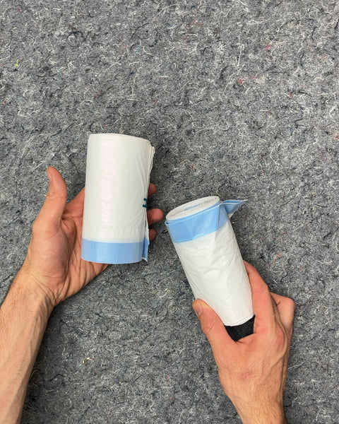 Two Rolls Of White Kitchen Trash Bags