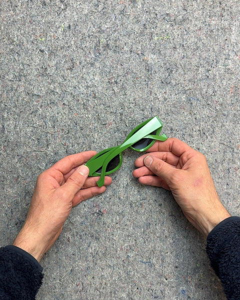 Green Oval Frame Sunglasses