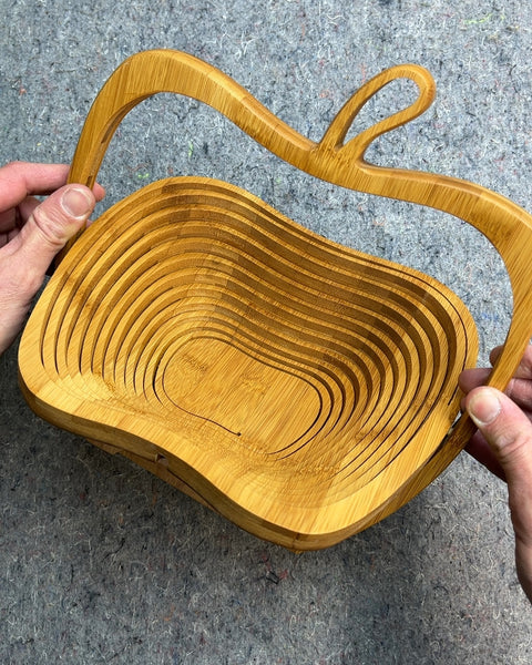 Collapsible Bamboo Apple Fruit Basket