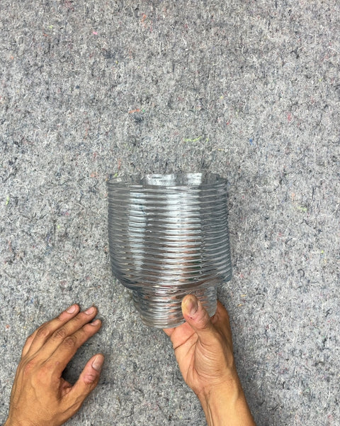 Sexy Ribbed Vase with a Small Chip