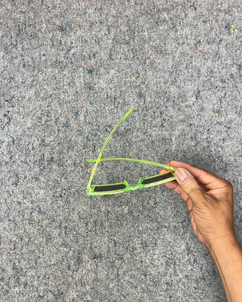 Neon Green Rectangular Sunglasses