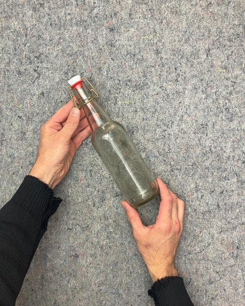 Clear Glass Swing Top Bottle