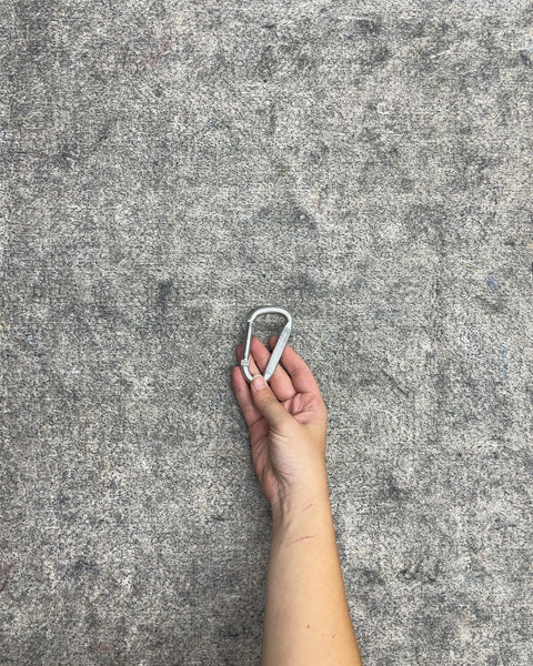 Silver Tone Spring Snap Hook Carabiner