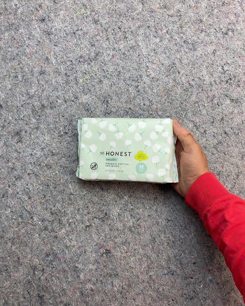 Pack of Honest Organic Cotton Dry Wipes