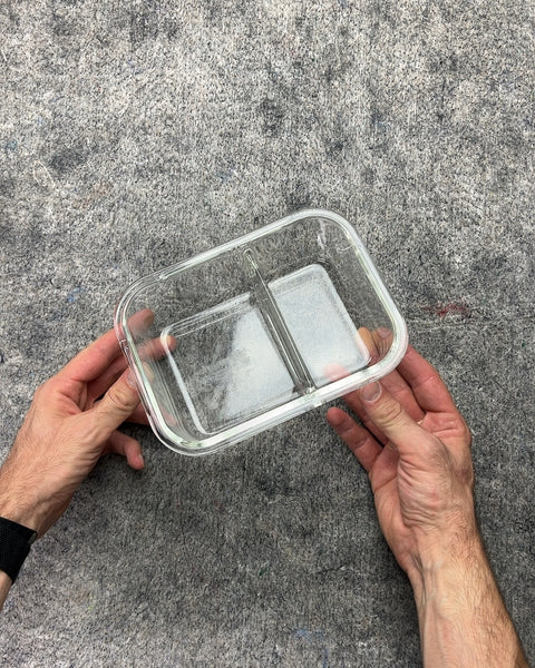 Glass Divided Food Storage Container