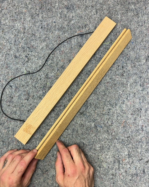 Wood Magnetic Poster Hanger with Cord, L17"